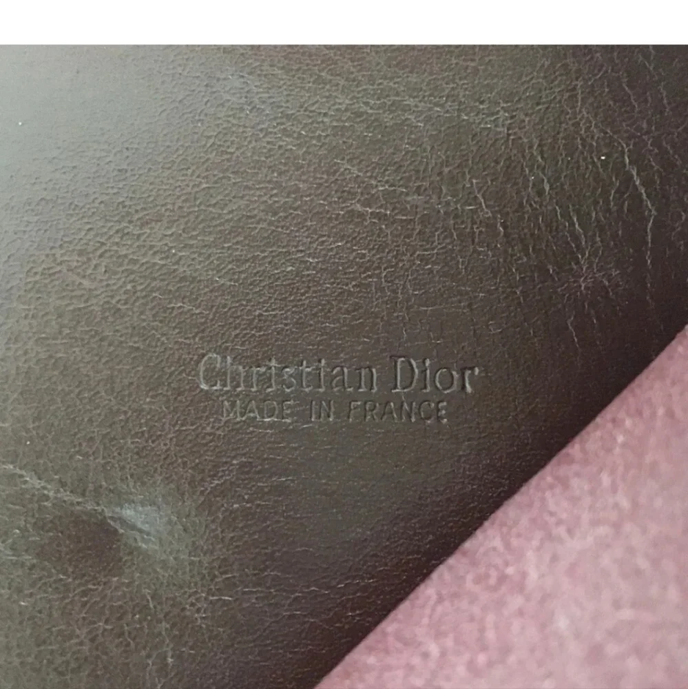 Christian Dior CD Logo Trotter Canvas Leather Trifold Wallet